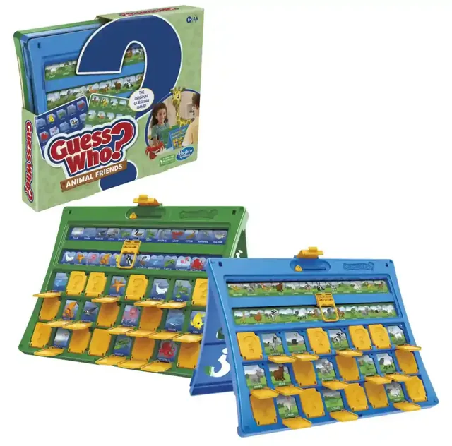 The box with both frames standing in front of it