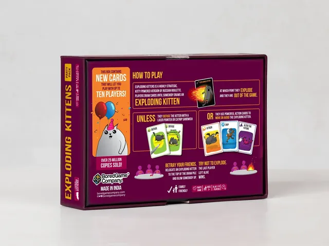 The back of the Indian box: how to play, ten-player badge and the line 'Made in India'