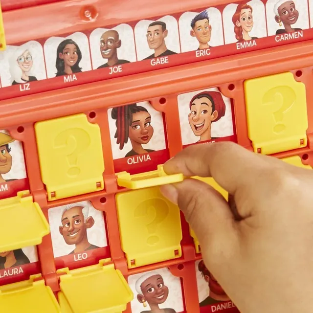 A player selects a secret character in Guess Who