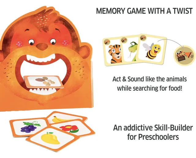A memory game with a twist: act and sound like the animals while you search for food