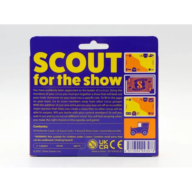 Back of the SCOUT tuckbox