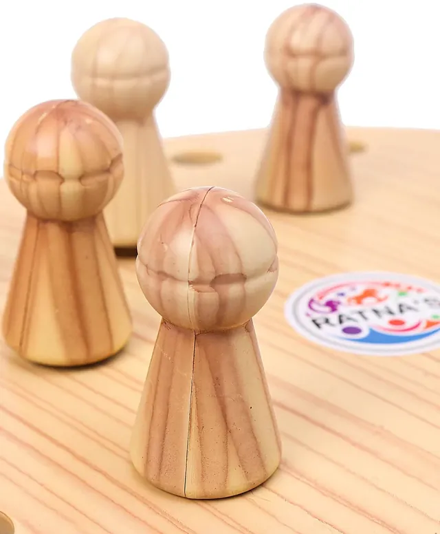 Pale pawns close up on the round board