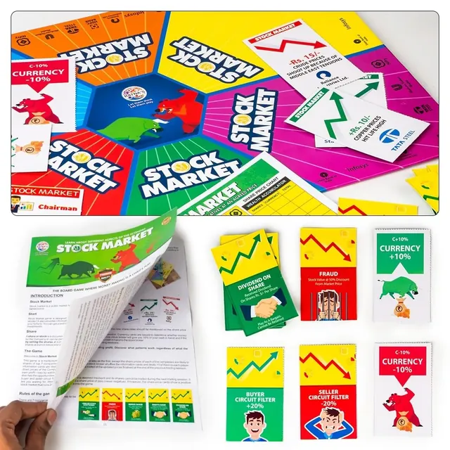 The board, the rules booklet and cards such as Fraud, Currency and Circuit Filter