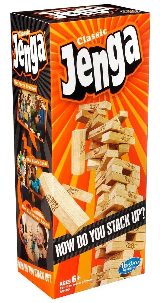 Hasbro's Classic Jenga box
