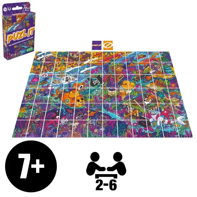 The 72 cards fitted together into one large undersea picture, beside the box