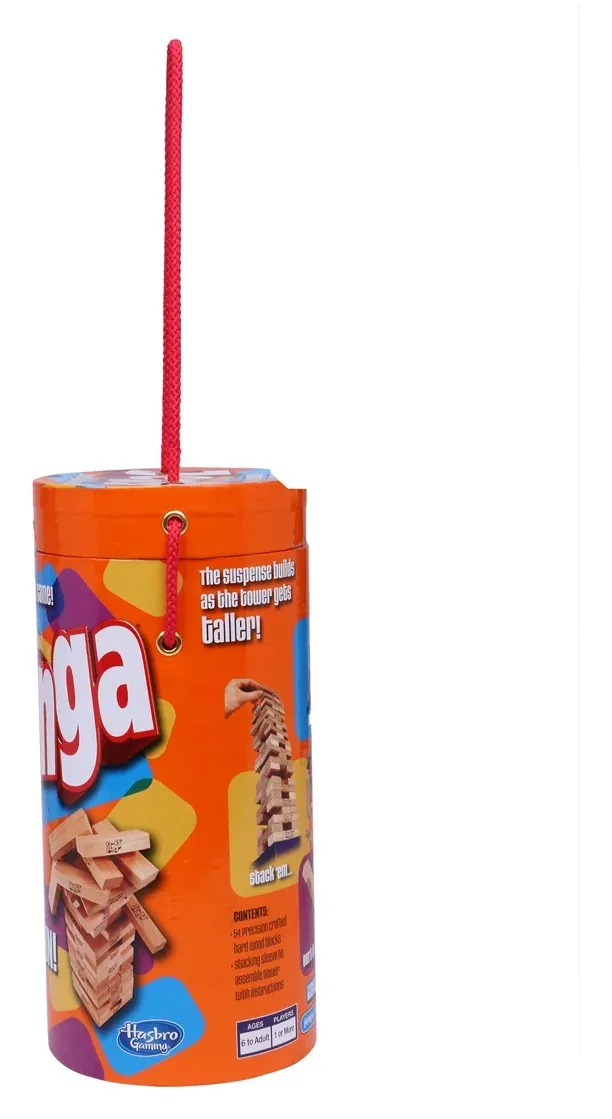 The side of the Jenga tube