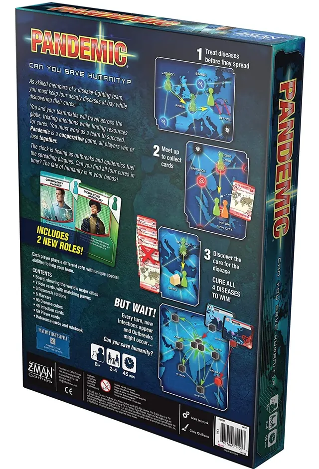 The back of the Pandemic box