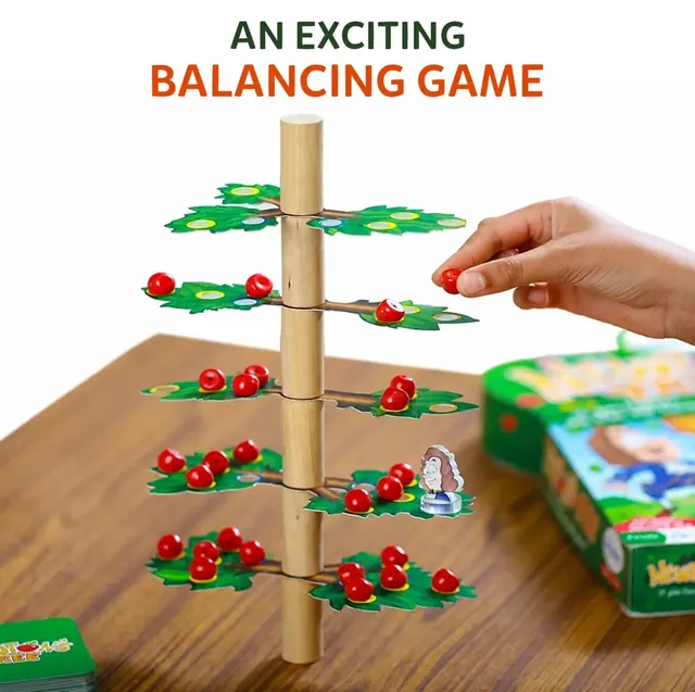 A tall wooden tree with several branches loaded with red apples, and a hand hanging one more