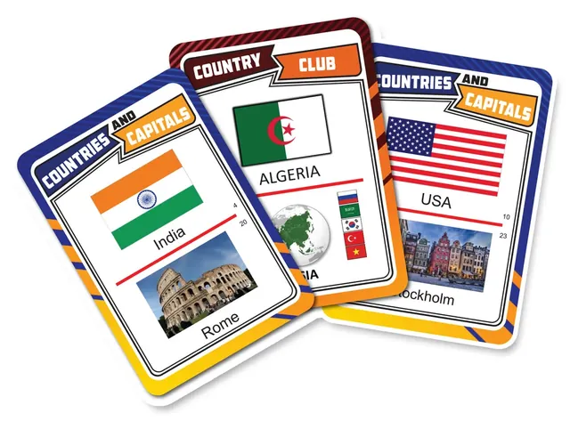 Three cards fanned out: India with Rome, Algeria from Country Club, and the USA with Stockholm
